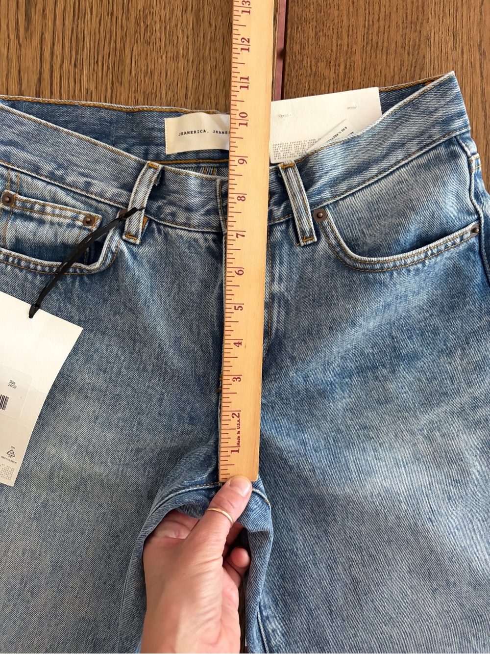 Jeanerica Kyoto Vintage 69 Low Rise Blue Wide Leg Jeans - Picture 10 of 17